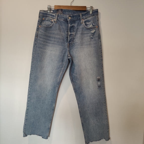 Gap High Rise Cheeky Straight Jeans With Washwell - Picture 1 of 8